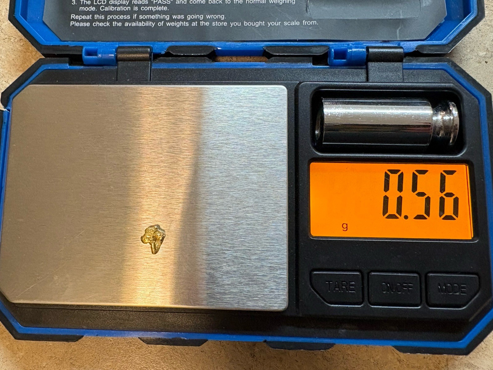 Alaskan Natural Gold Nugget .567 Grams Genuine