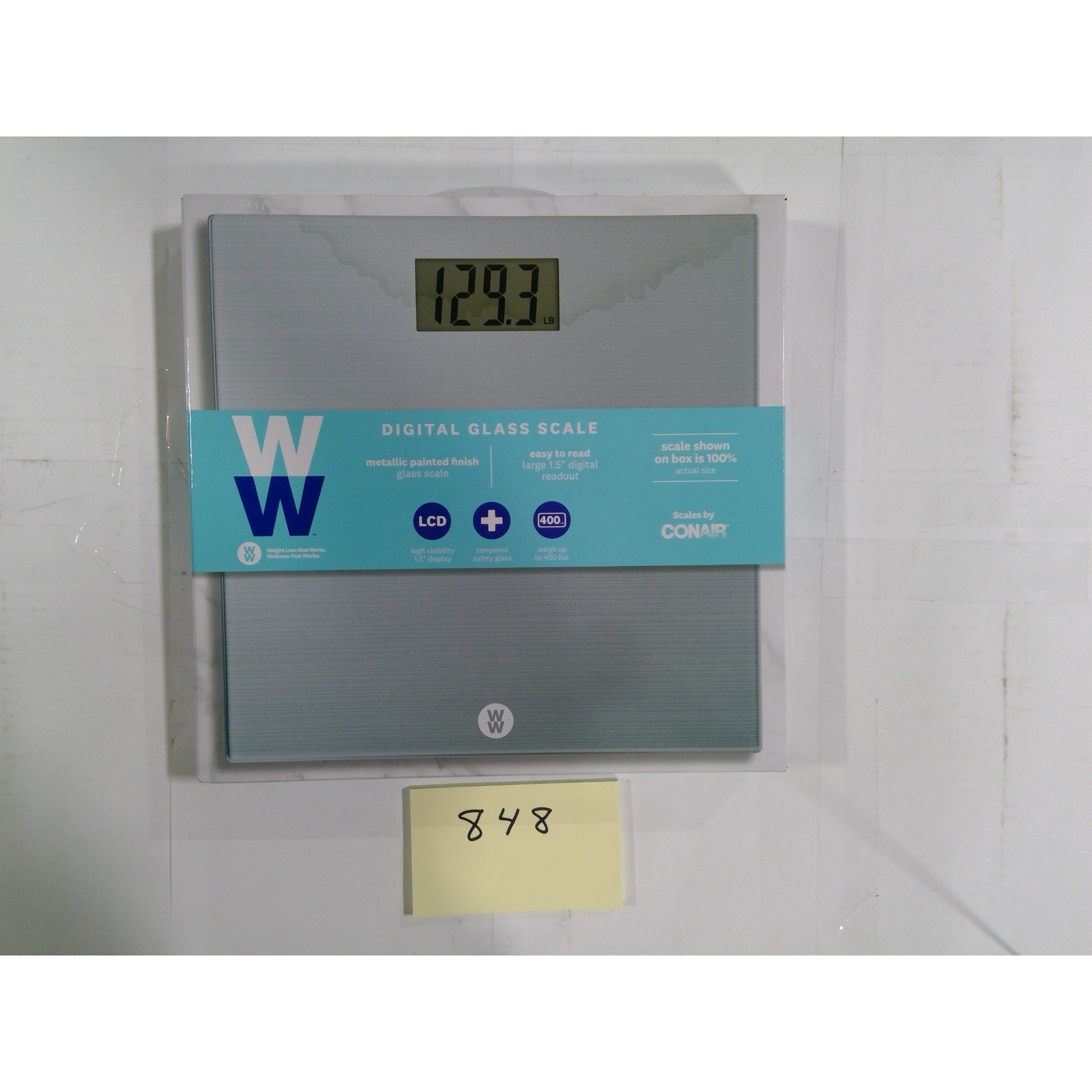 WW Digital Glass Scale Conair Silver New 400lb Capacity WW20Z Bathroom LCD