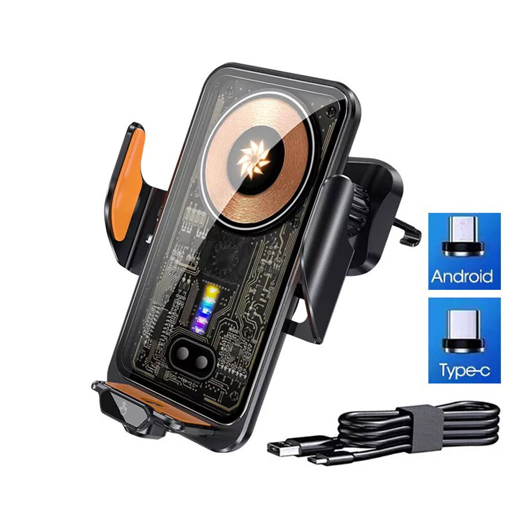 66W Fast Wireless Car Charger Automatic Clamping Mount Air Vent Phone Holder