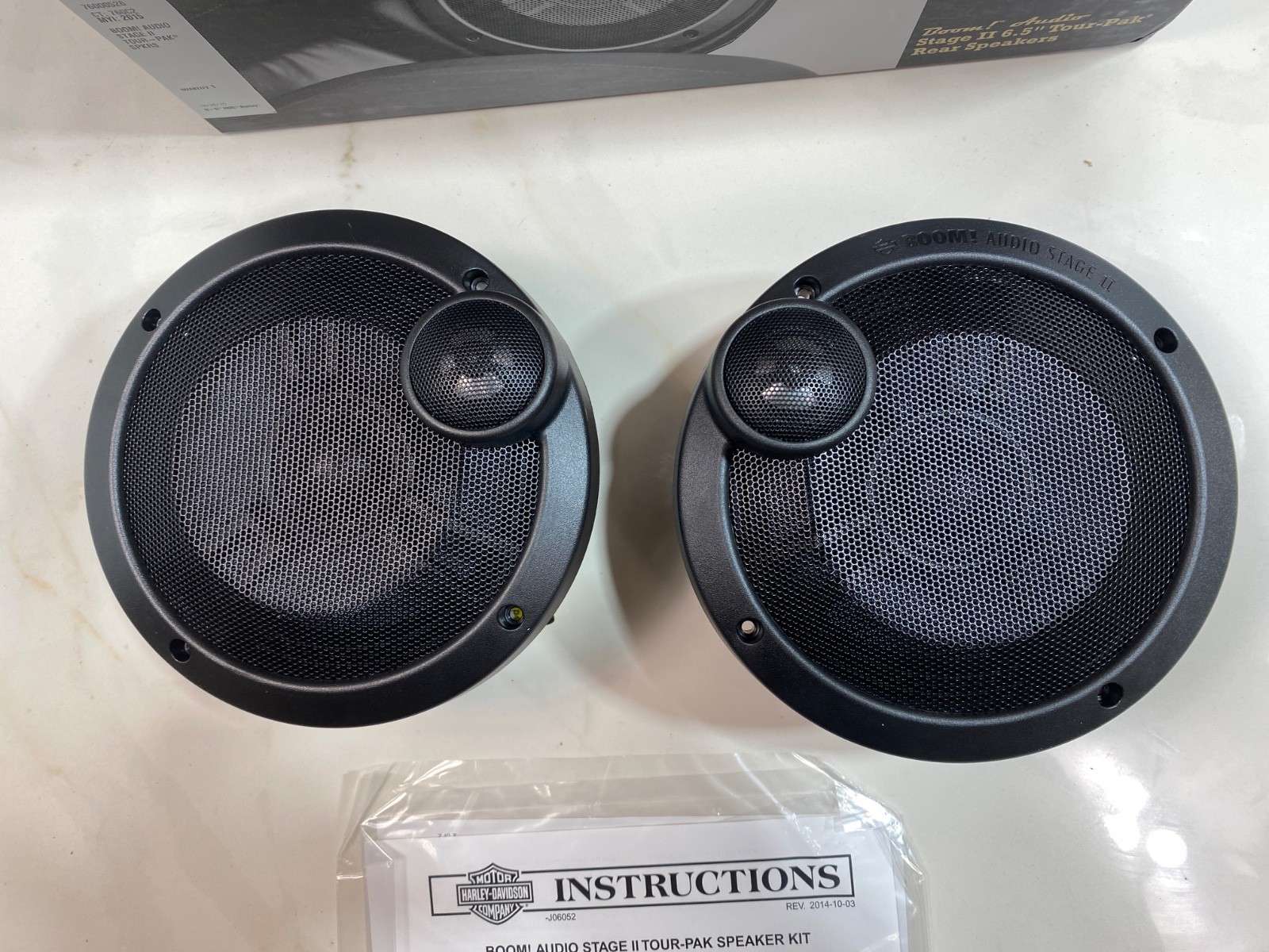 Genuine Boom Audio Stage II Harley CVO King Tour Pak Pack 6.5 Speakers Kit Trunk