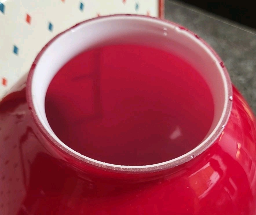 Antique Exit Light Shade Fixture Ruby Red Glass 1940s 50s 5.5" Round Globe NICE