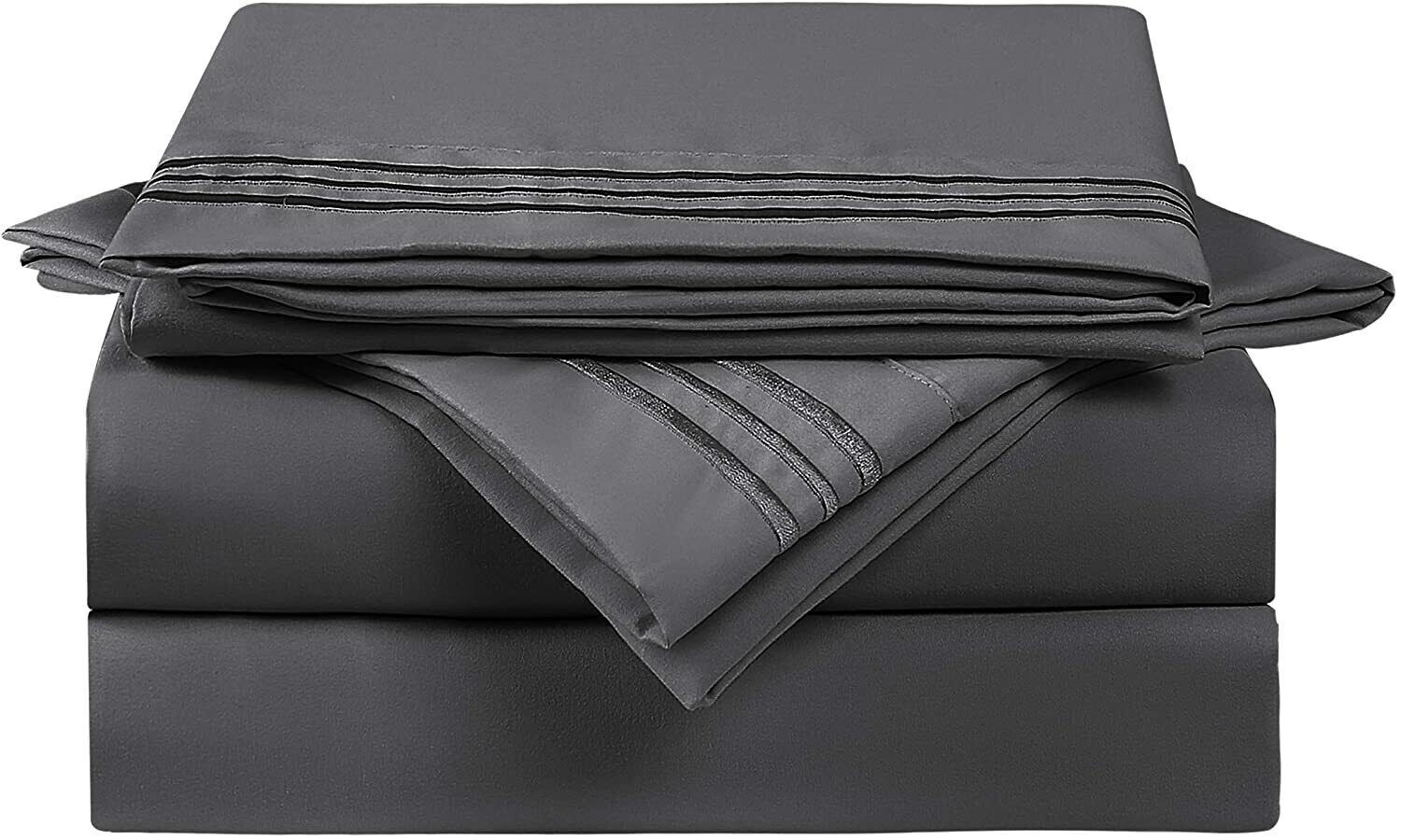 Split Top Flex King Sheet 4 pc set For Sleep Number Bed 1900 Count Deep Pockets