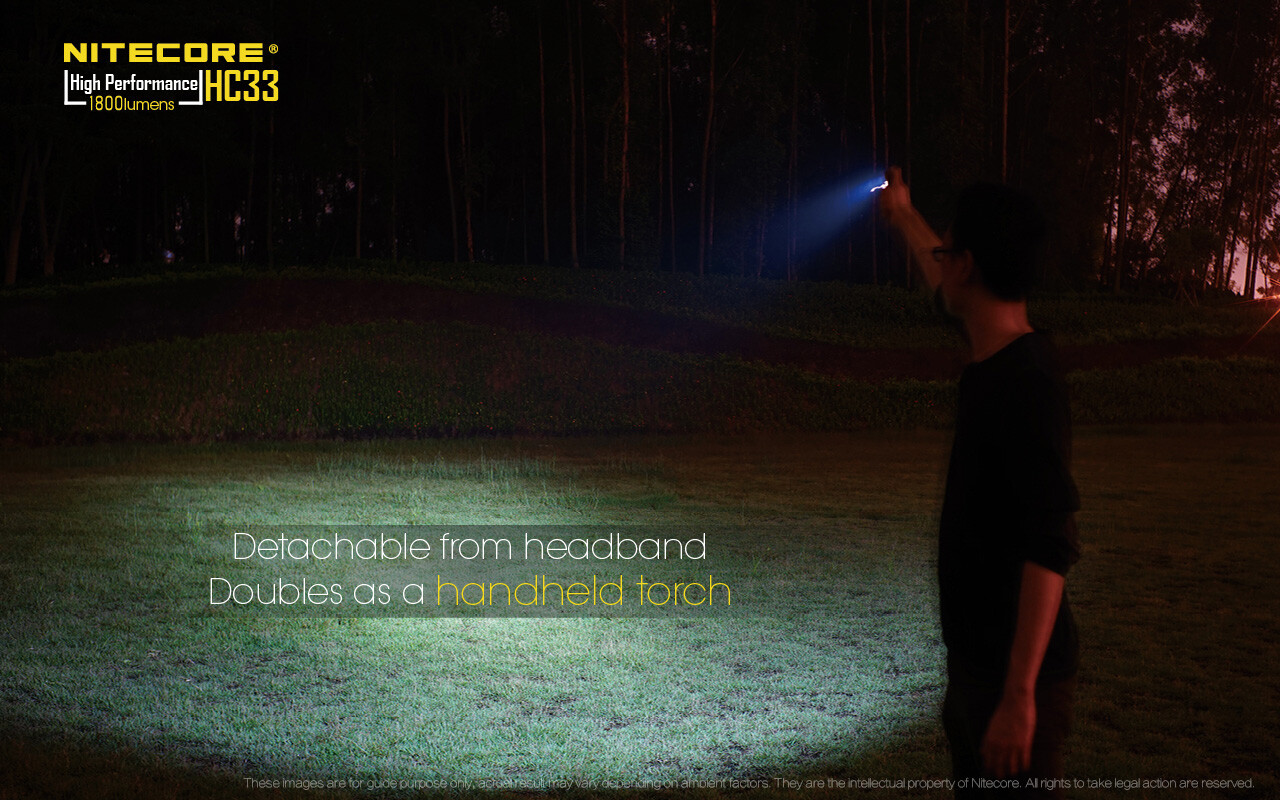 NITECORE HC33 1800 Lumen LED Headlamp with Dual Battery Rechargeable Kit