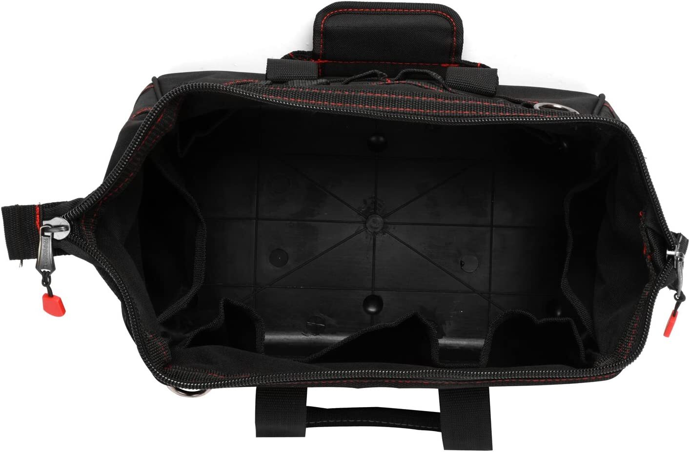 WORKPRO 16"/14"/12" Wide Mouth Tool Bag Black Tool Storage Tote with Rubber Base