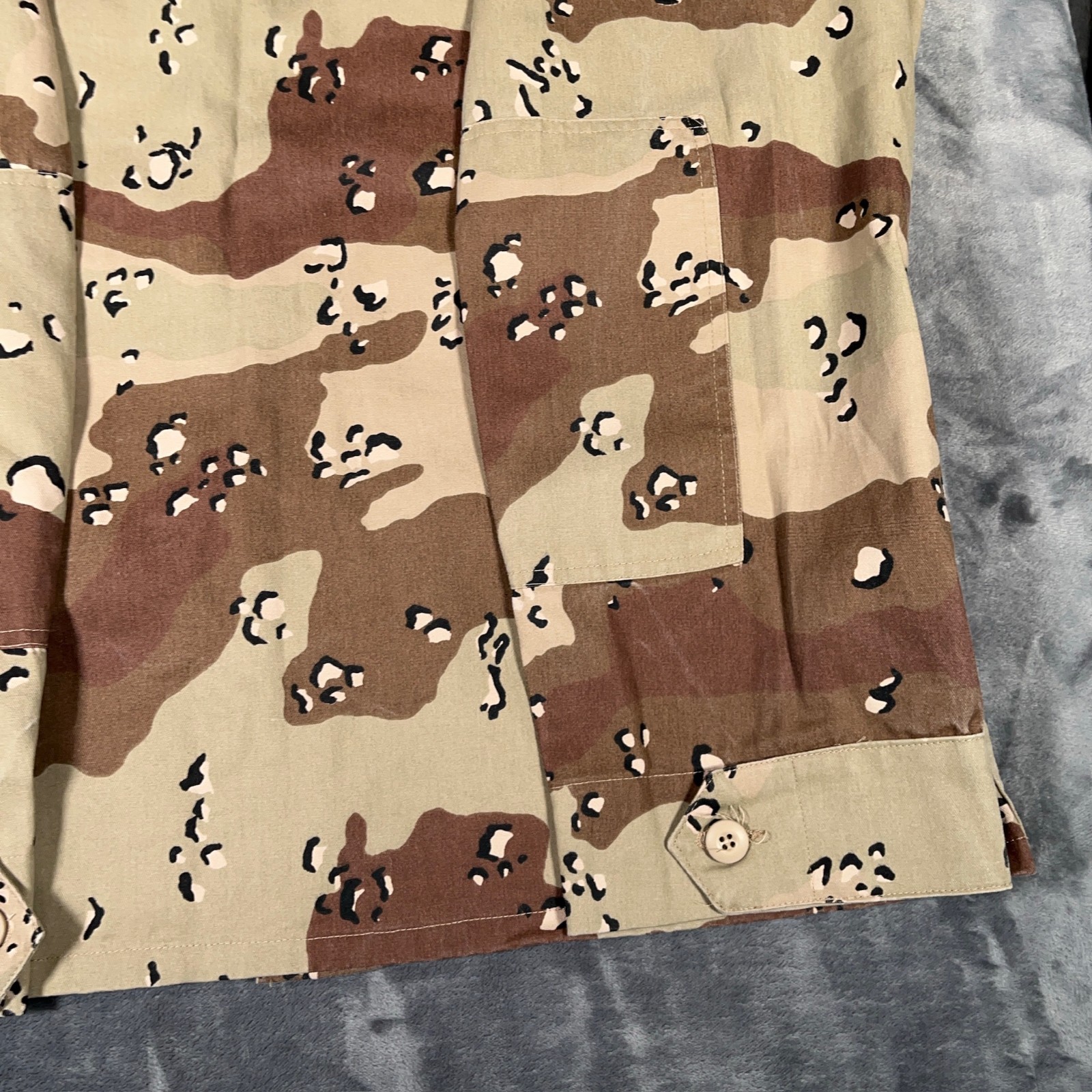 Vintage US Military Desert Camo Combat Coat Mens Large Regular Chocolate Chip 90