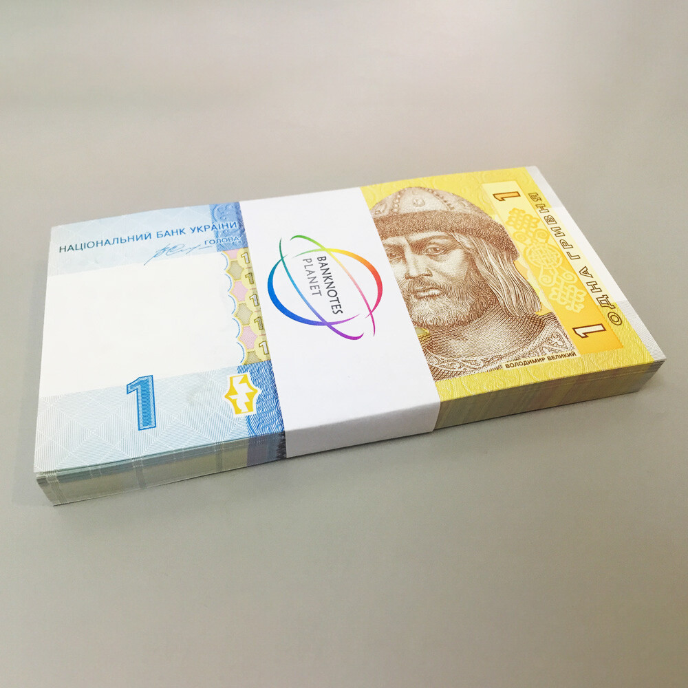 UKRAINE 1 Hryvnia X 100 PCS 2014 P-116 Bundle UNC Uncirculated
