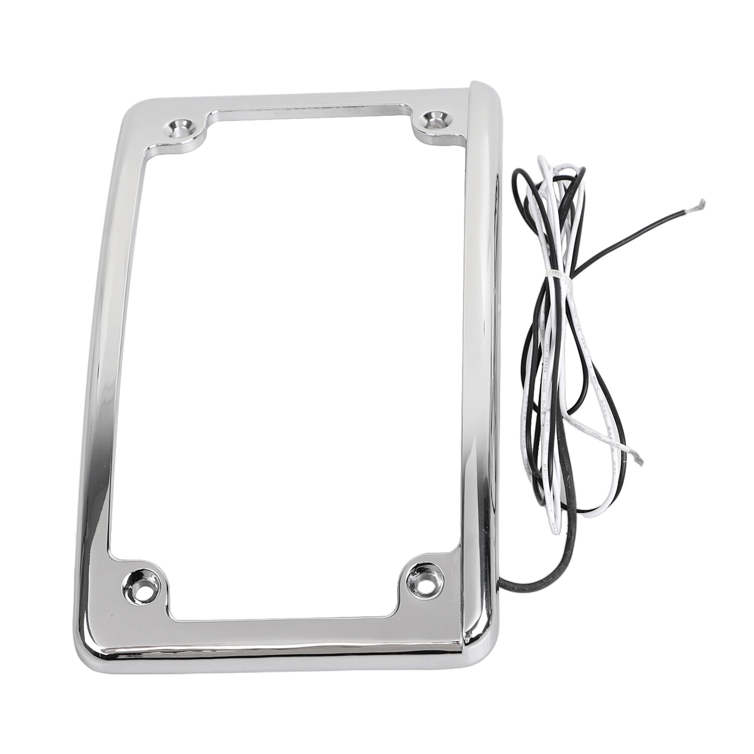Curved License Plate Frame with LED Light For Harley Electra Road Street Glide