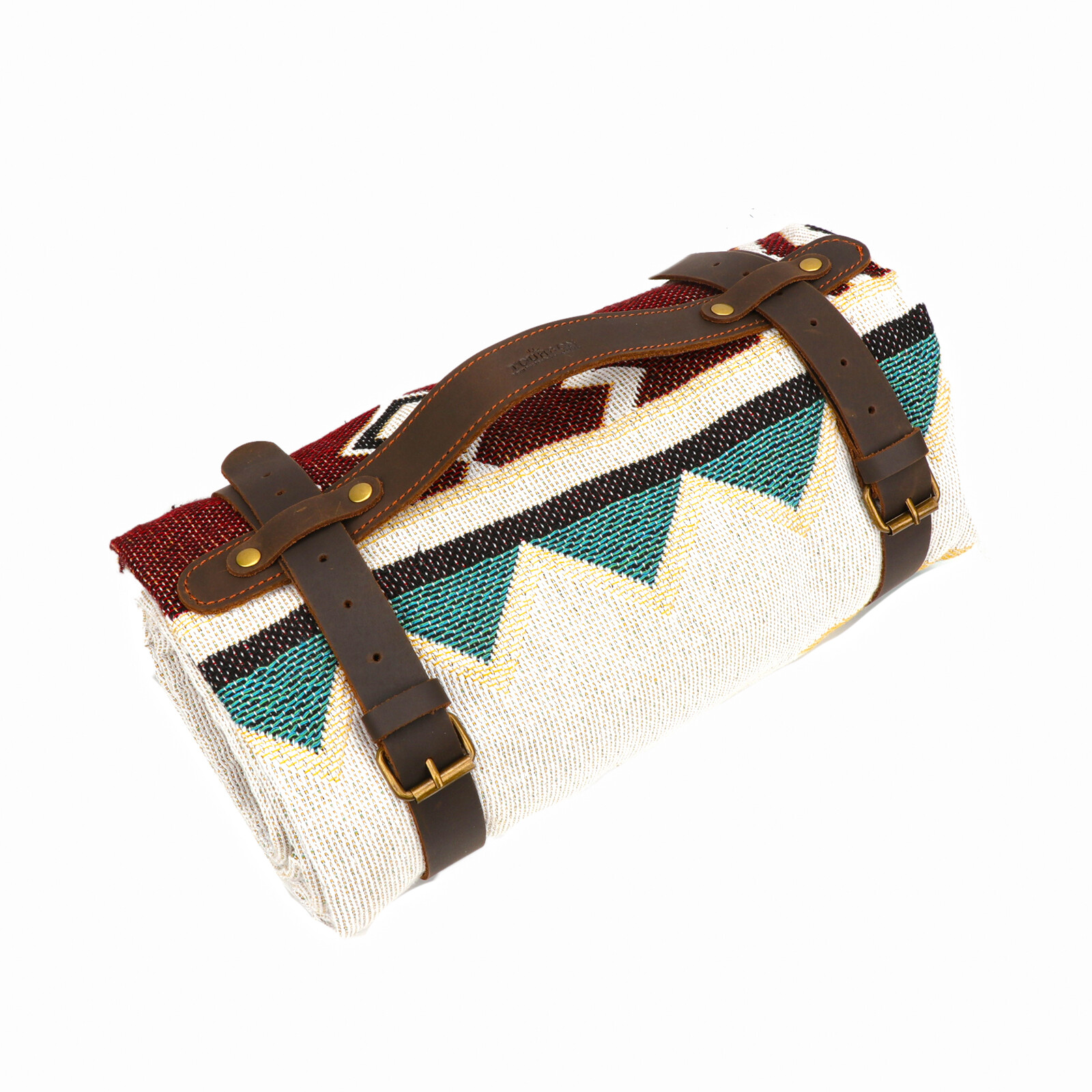 TOURBON Leather Picnic/Motorcycle Blanket Carry Handle Camp Belt Bedroll Strap