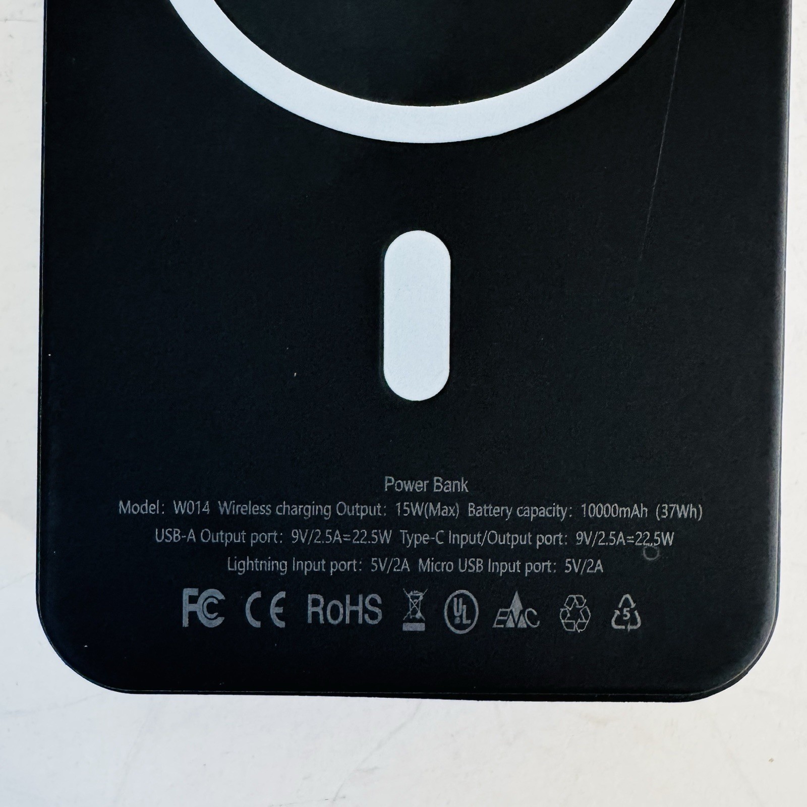 Ultra-thin Mini Power Bank Portable Quick Charge LED Display Super Current Black