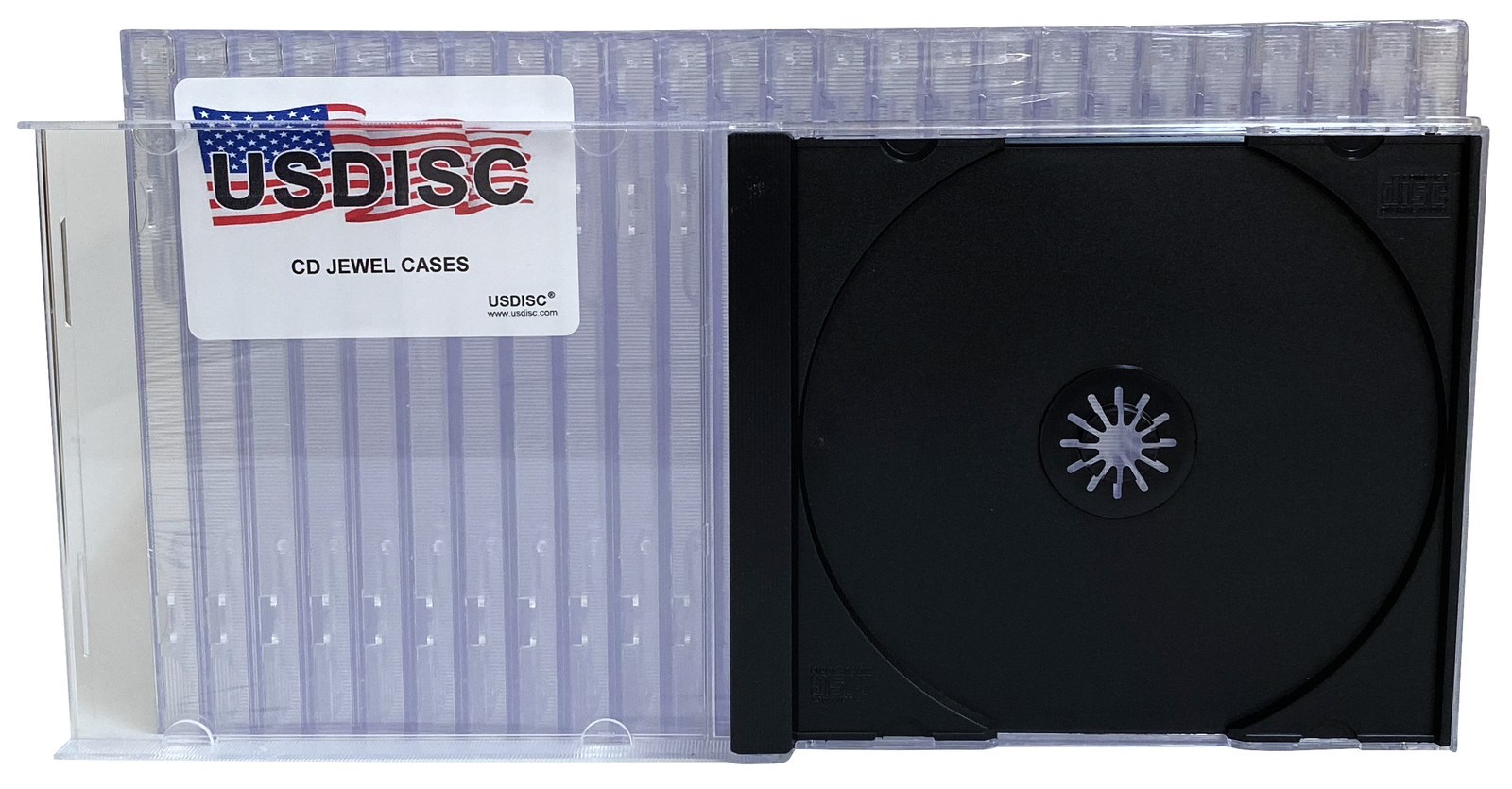 200 USDISC CD Jewel Cases Standard 10.4mm, Single 1 Disc (Black) Lot