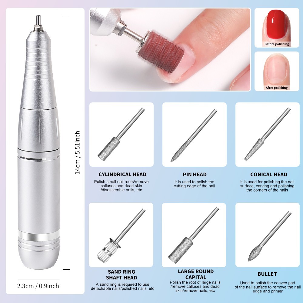 ANRLO V4 45000RPM Electric Nail Drill File Professional, Nail File Machine Kit