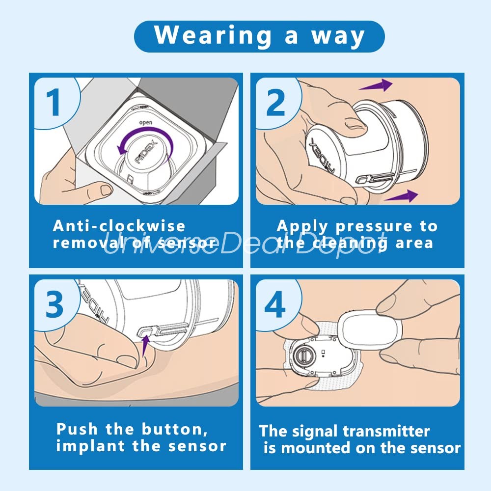 AiDEX 24 Hour Continuous Glucose Monitoring System Home Diabetes Glucose Sensor