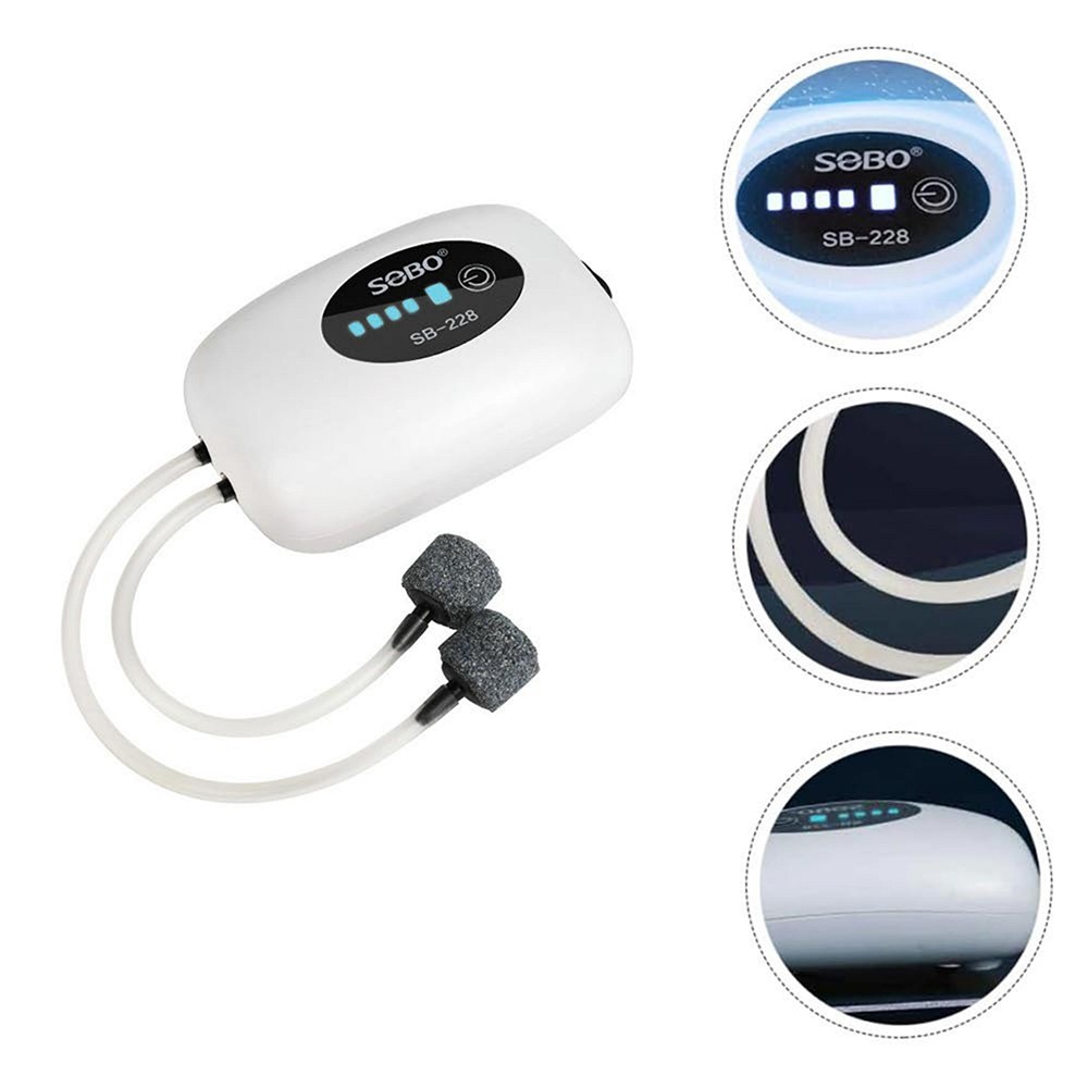 Air Pump Aerator Oxygen Pump Portable USB Rechargeable Air Bubbler For Fish Tank