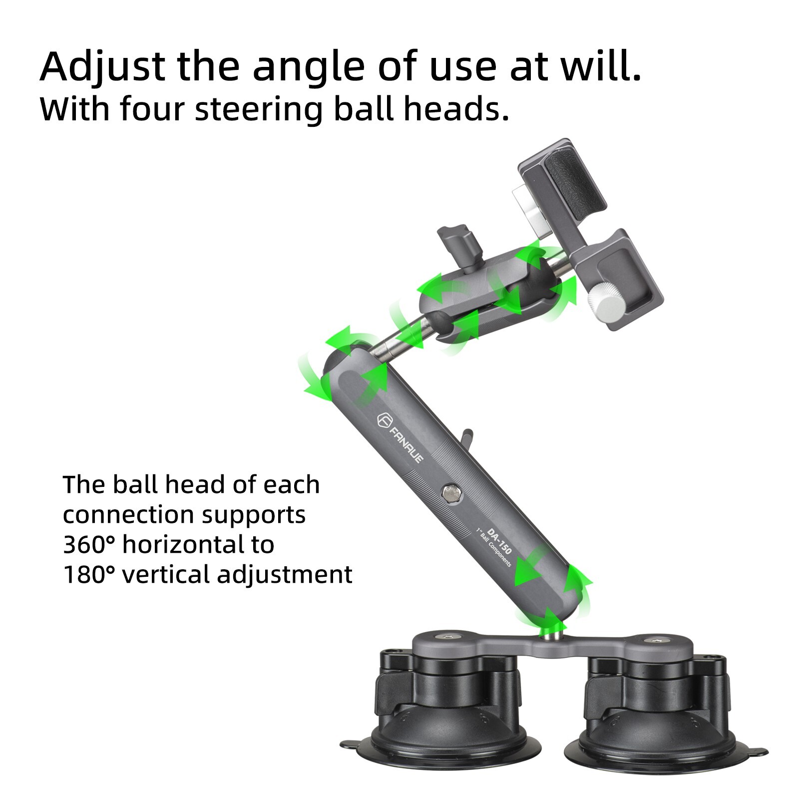 FANAUE Car Tablet Holder Suction Cup Mount for tablet Vehicle Windshields