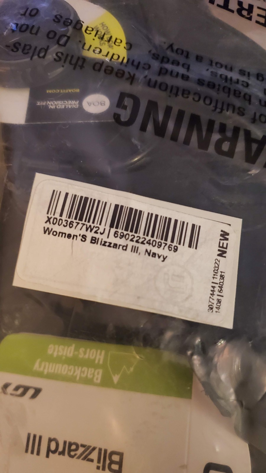 Louis Garneau Women's Blizzard III 822 Snowshoes, BOA, Navy (Users 80-160lbs)