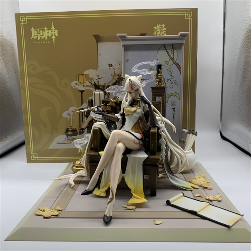 Anime Genshin Impact Ningguang Cosplay PVC 27cm Figure Model Statue Toy Gift