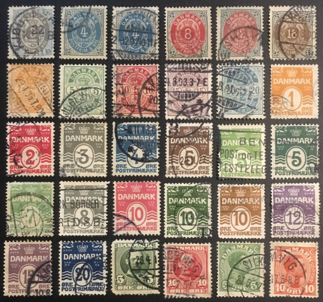 DENMARK COLLECTION OF OLD STAMPS LOT 1