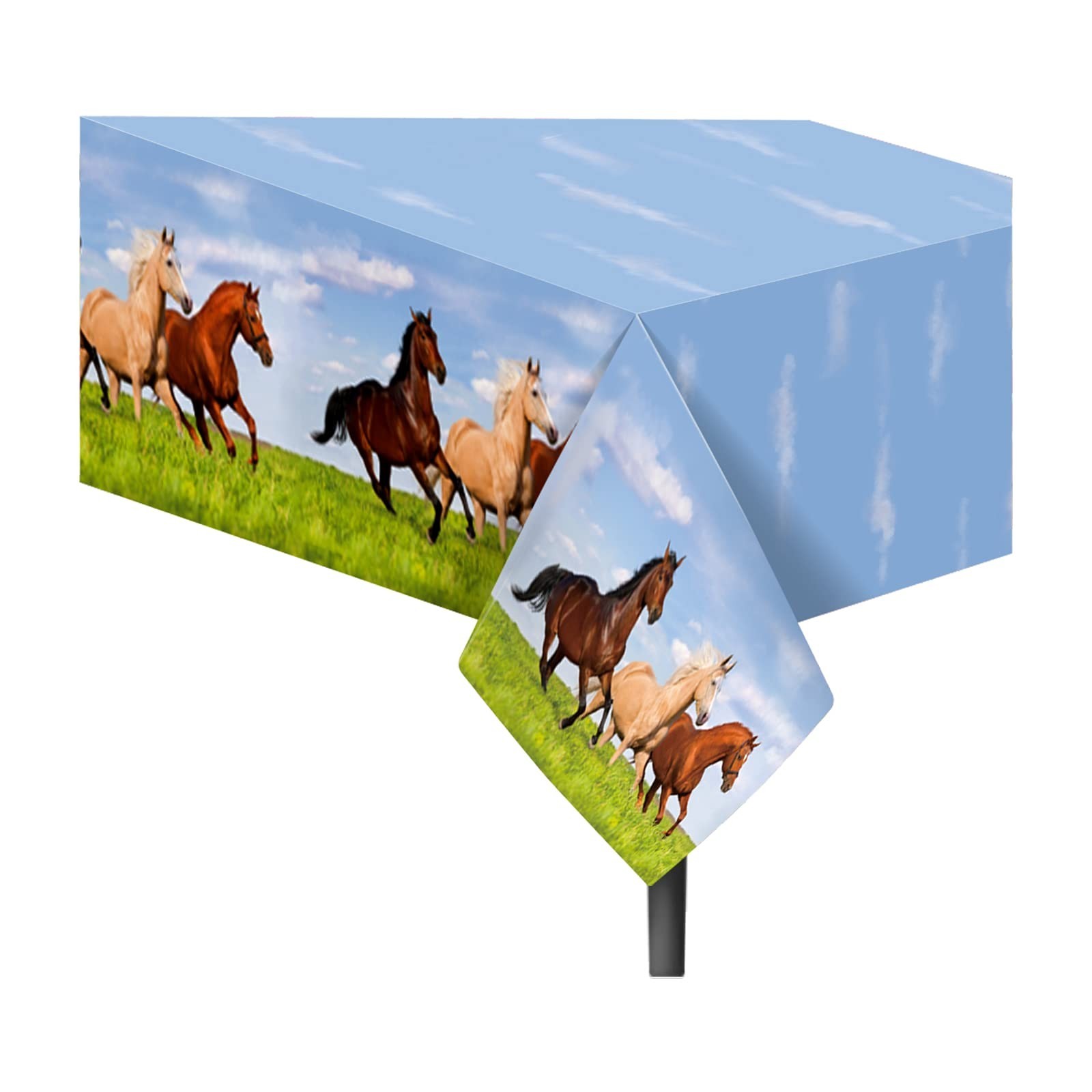Lide Road Horse Racing Tablecover- 3 Pack 54 x 87 Inch Horse Table Cover Supp...