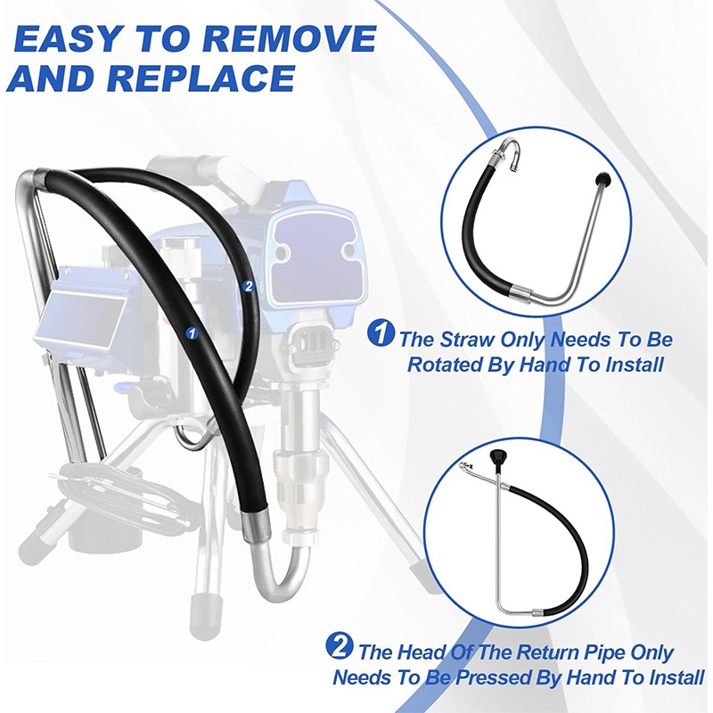 Stainless Steel Suction Hose & Reflux Line Sets For Graco 390 395 490 495 595