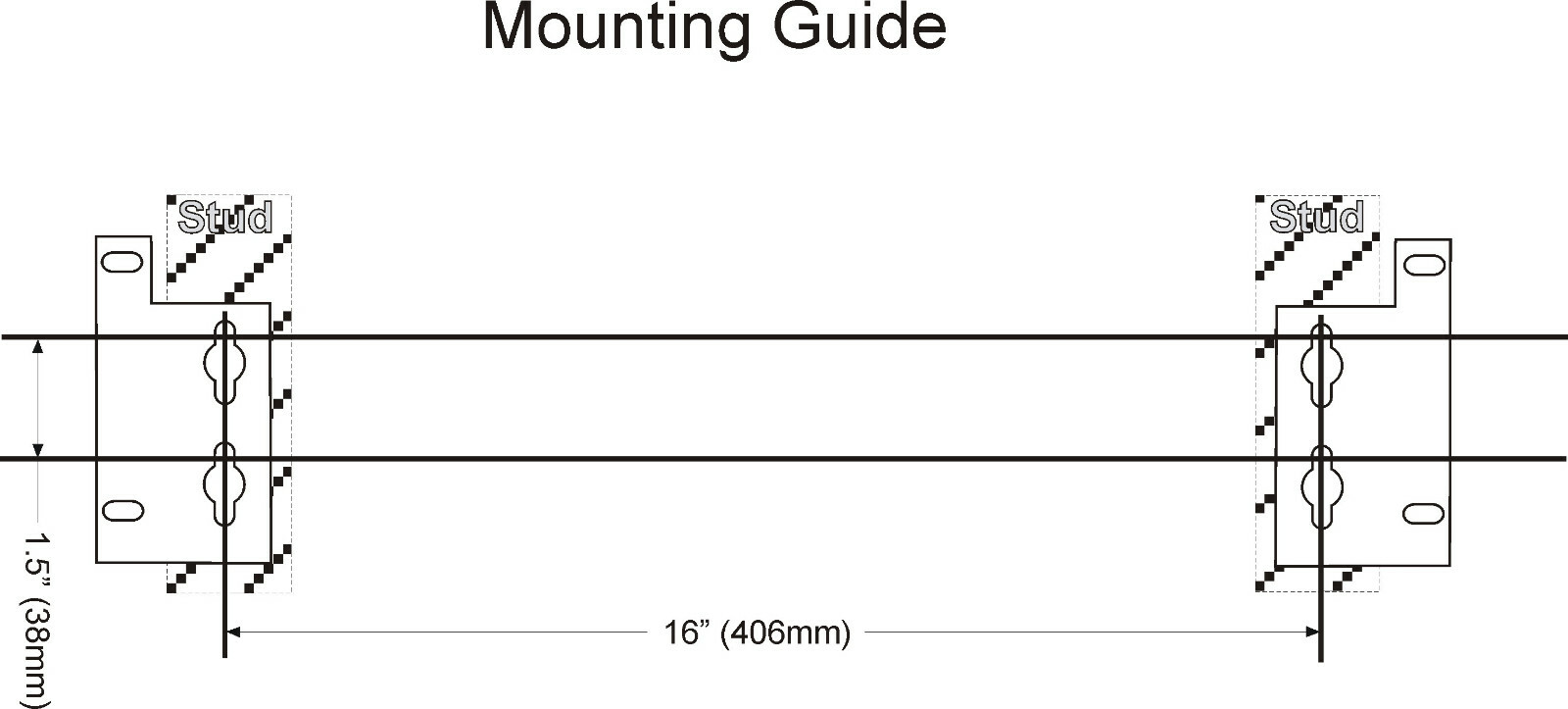 CNAweb 1U 19" Network Rack Bracket for Wallmount Vertical Hang or Desk Mount