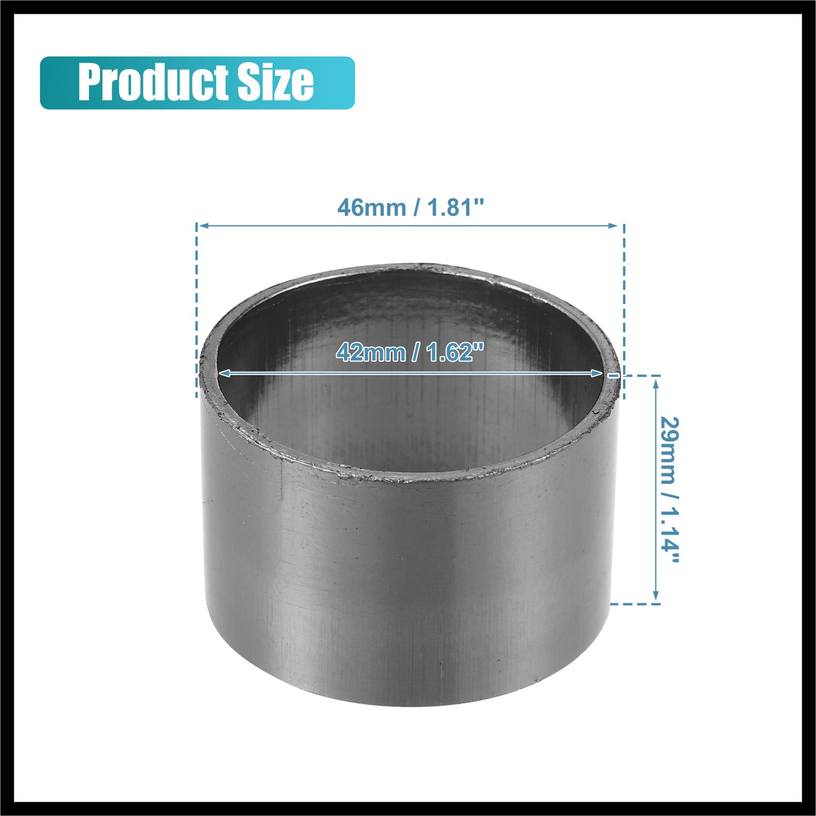 42mm ID 46mm OD Single Exhaust Muffler Pipe Gasket Graphite Seal Ring Connectors