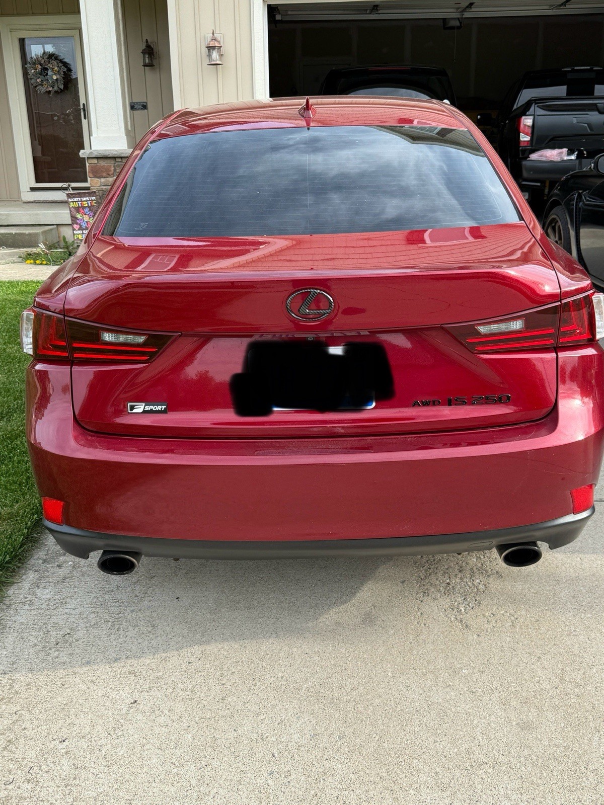 Gloss Black Emblem Badge Logo Fits 2014-19 Lexus IS250 IS350 IS300 IS200T GS350