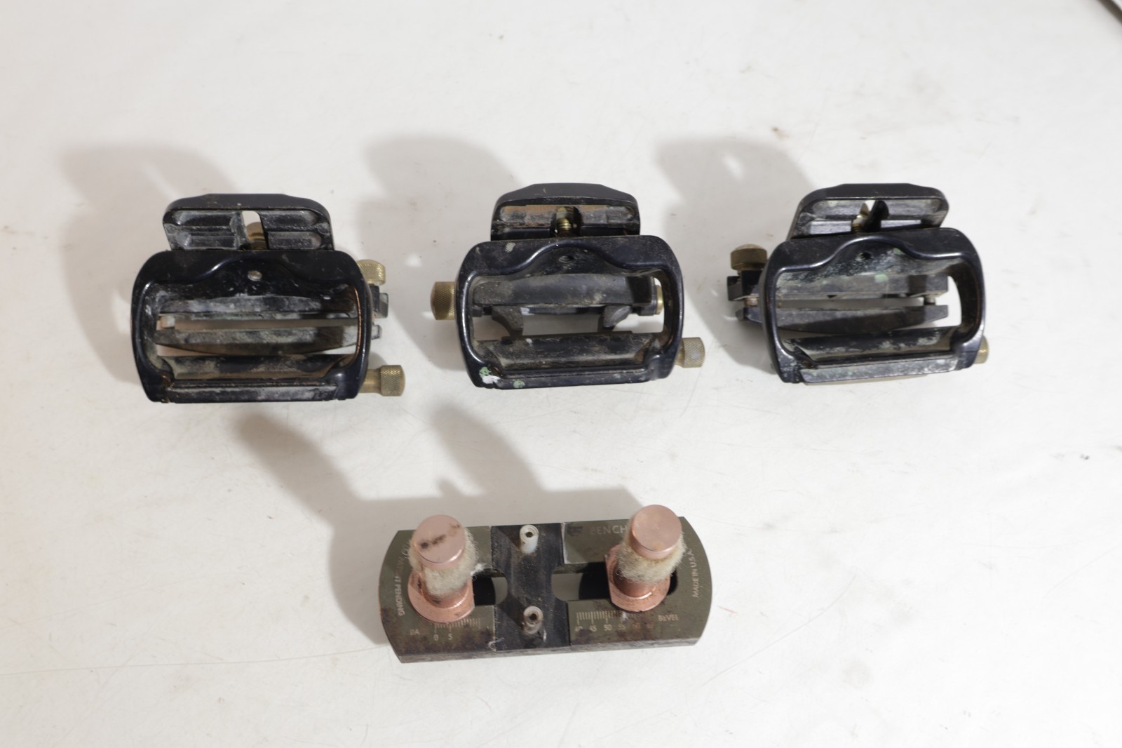 3 VERTIAS HONING GUIDES & 1BENCHCRAFTED GALBERT DRAWSHARP GOOD USED CONDITION