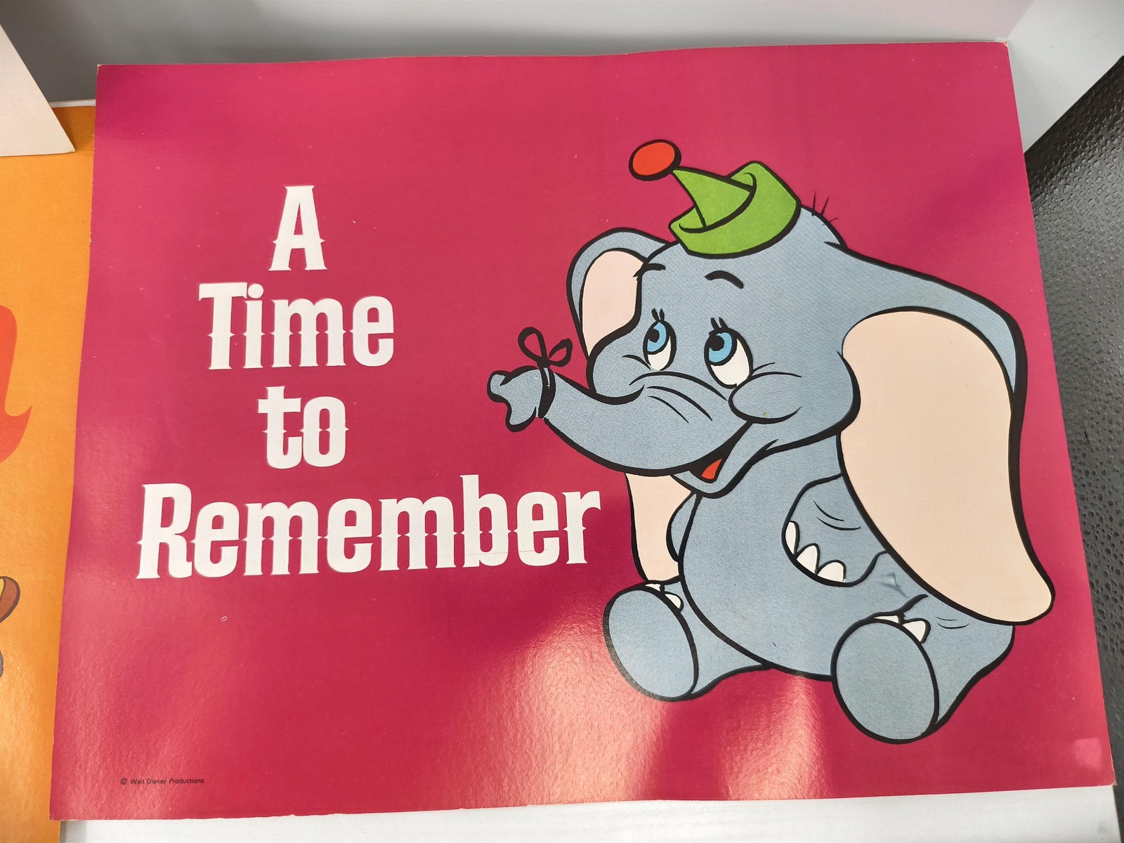 Vintage Walt Disney Productions Party Sign Lot Of 7 Mickey Goofy Title Cards