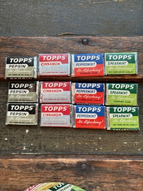 1940's Topps Chewing Gum Spot Counter Display - old Advertising Marketing piece