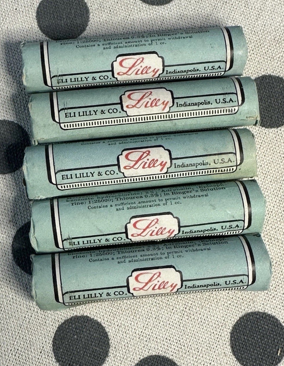 Lot of 12 Vintage Apothecary Ampoules Glass W/ Box Medicinal Collectibles Rare