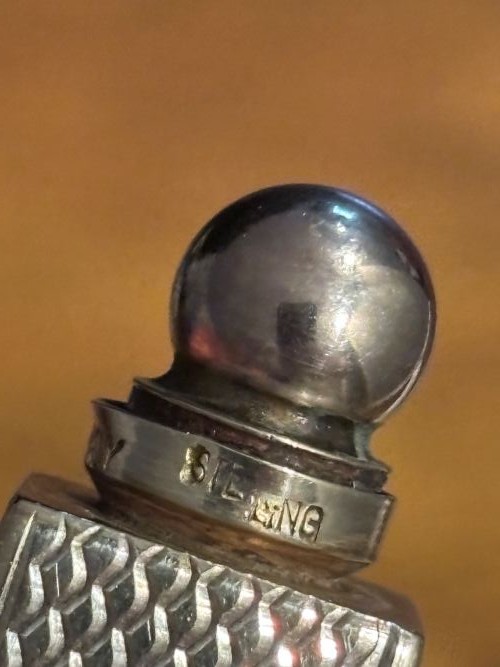 Tiffany & Co Sterling Silver Perfume Bottle - GERMANY - DIAMOND PATTERN