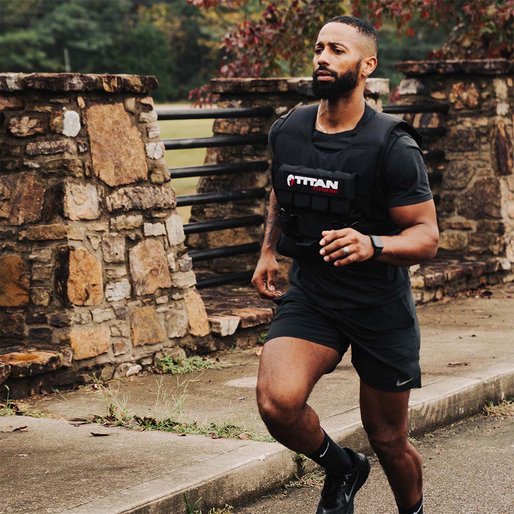 Titan Fitness Elite Series 60 LB Adjustable Weight Vest, (24) 2.5 LB Ingots