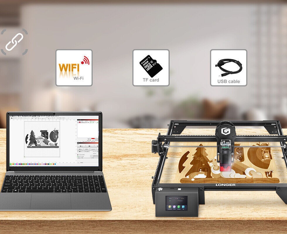 60W Laser Engraver 10000mm/min High Precision Laser Engrave Longer Ray5 5W