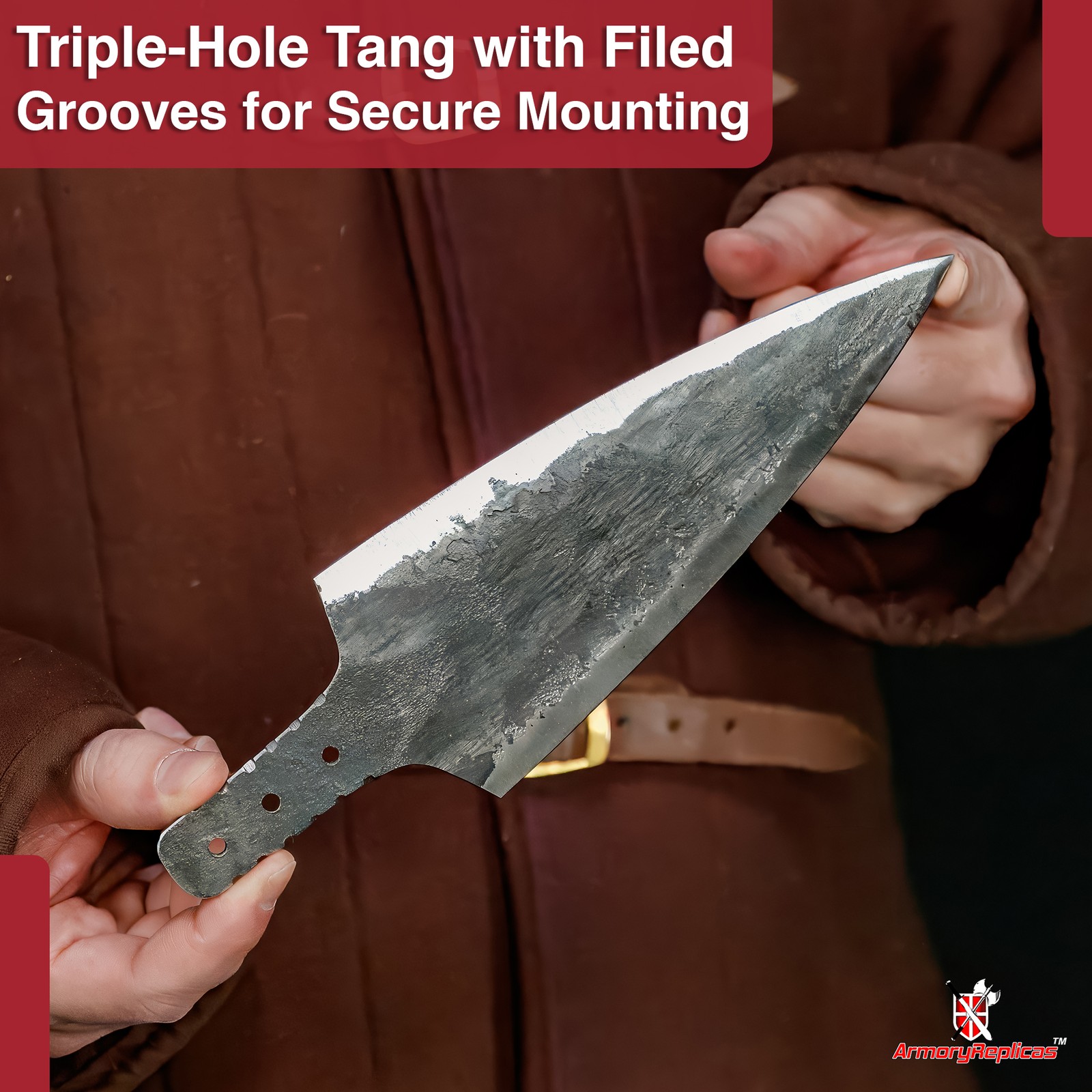 Hand-Forged Carbon Steel Spear Head Blade Viking Polearm