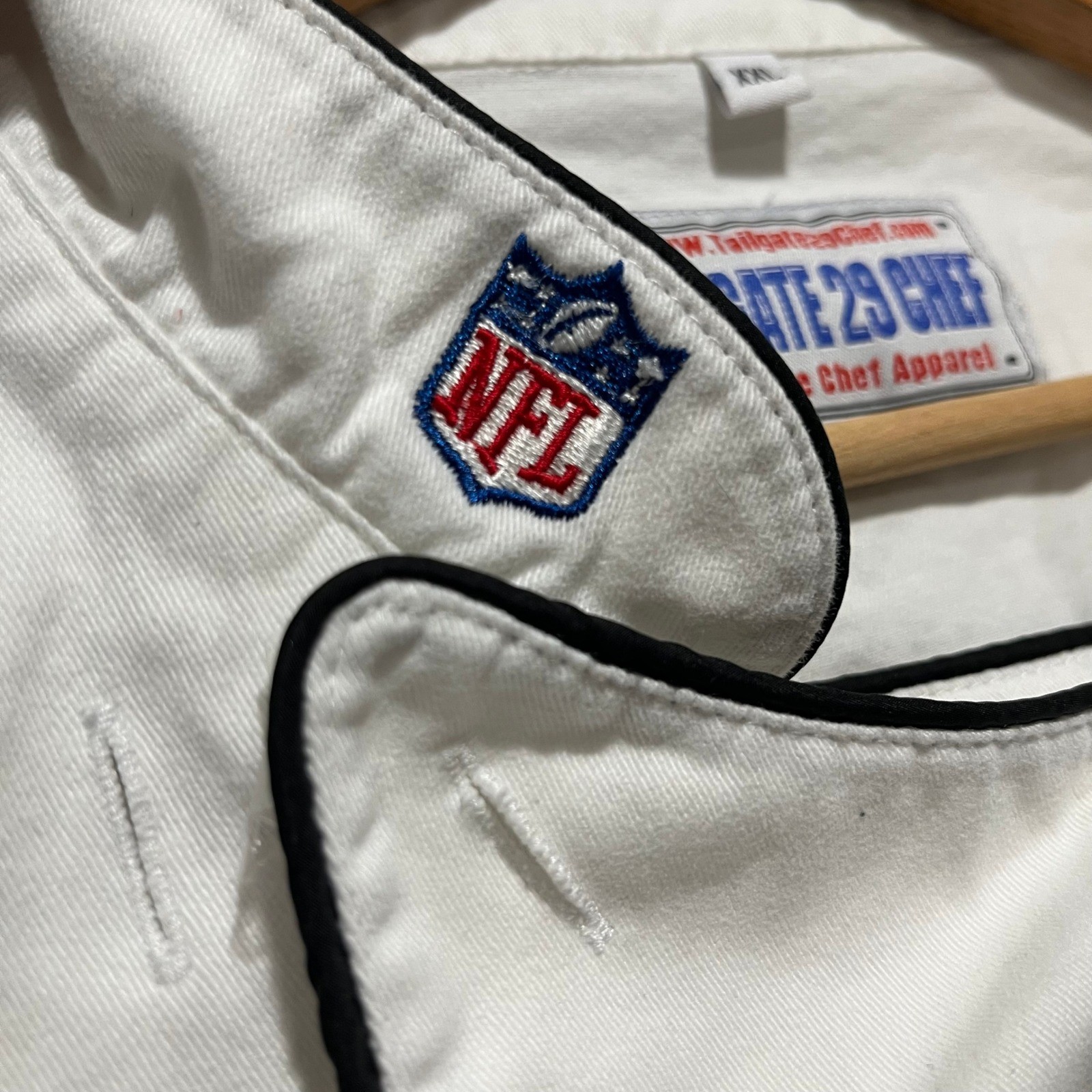 Tailgate Chef Green Bay Packers NFL White Chef Coat Jacket XXL