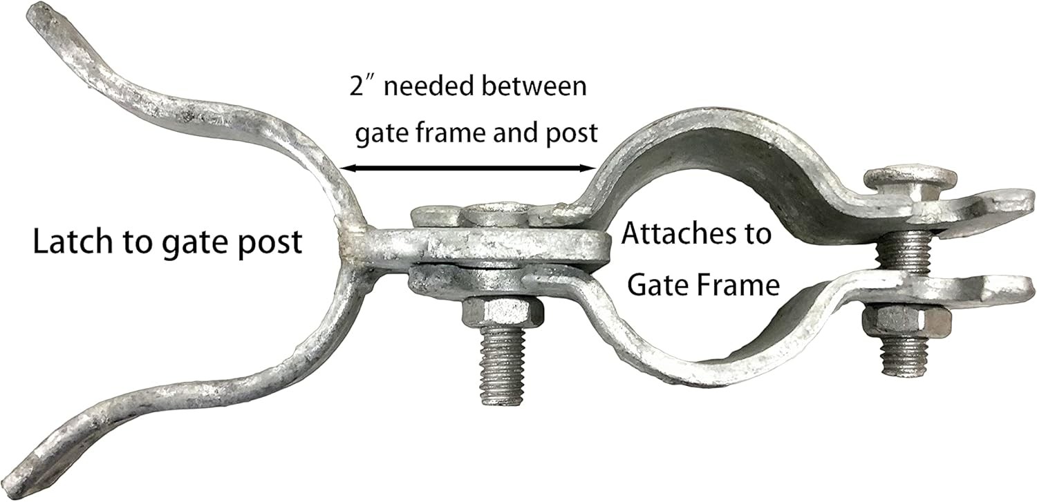 1-3/8" X 1-3/8" Fork Latch Galvanized Fence Gate Latch for Chain Link Fence Gate