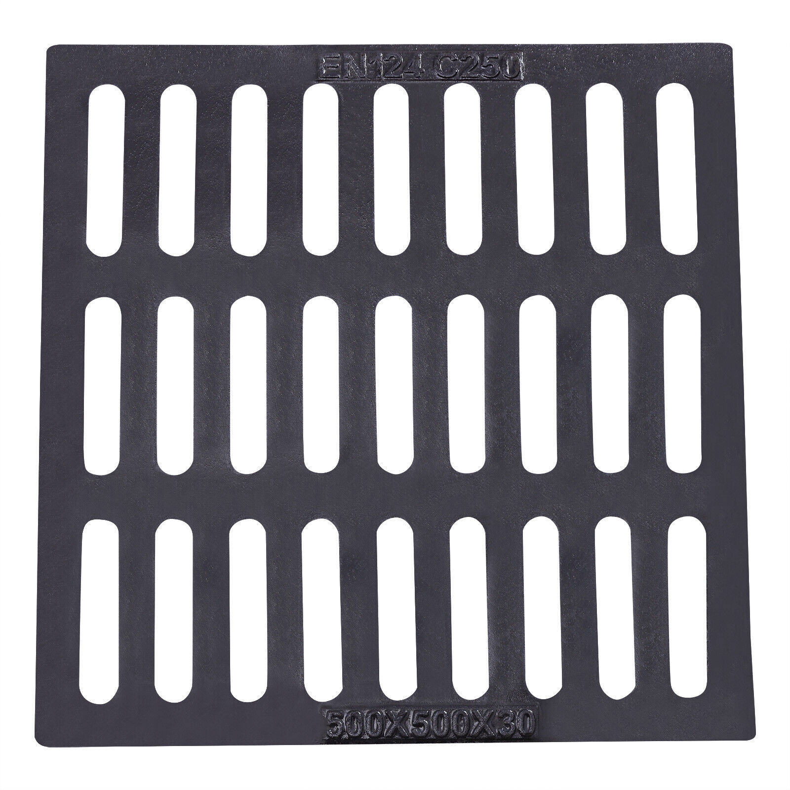 Outdoor Drain Cover, 19.7*19.7" Cast Iron Drain Sewer Grate for Catch Basin USA