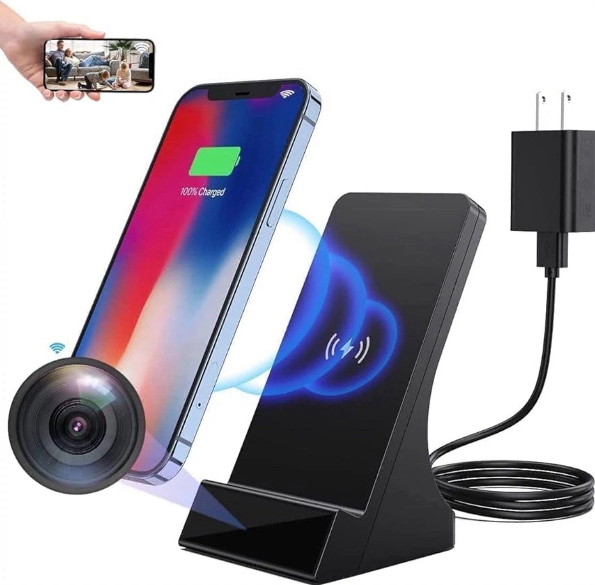 Camara Espia Oculta Reloj Despertador Seguridad 1080P Detector Movimiento NUEVO