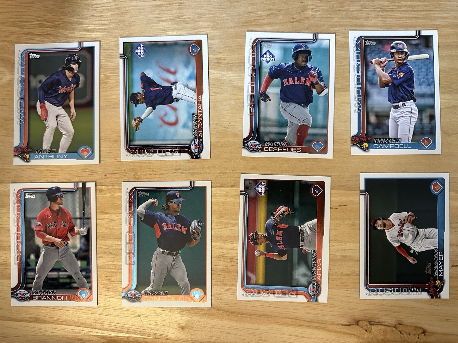 2025 Topps Pro Debut Boston Red Sox Team Set