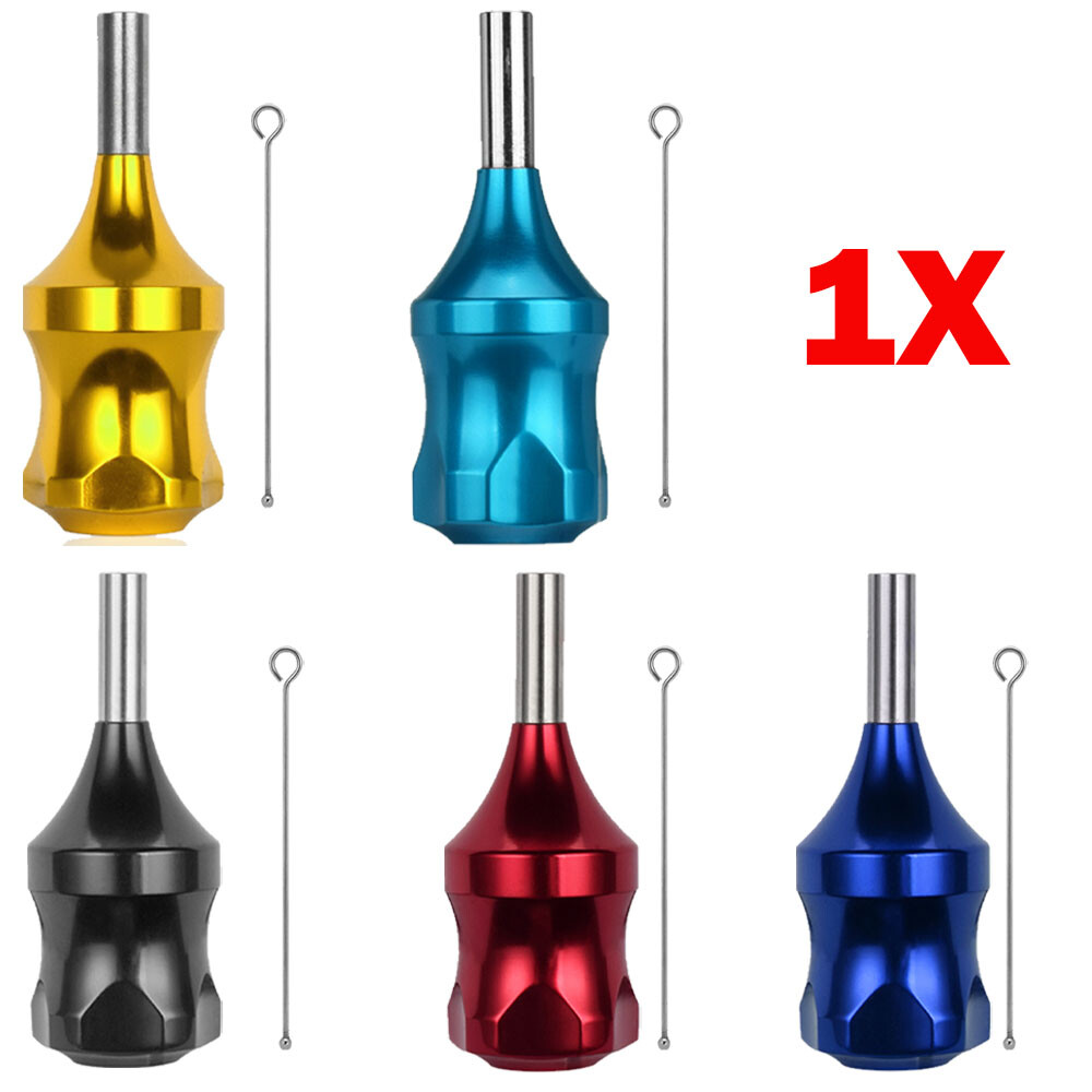 Black/Red/Blue/Gold 30mm Tattoo Zinc Alloy Cartridge Grip & Needle Plunger USA