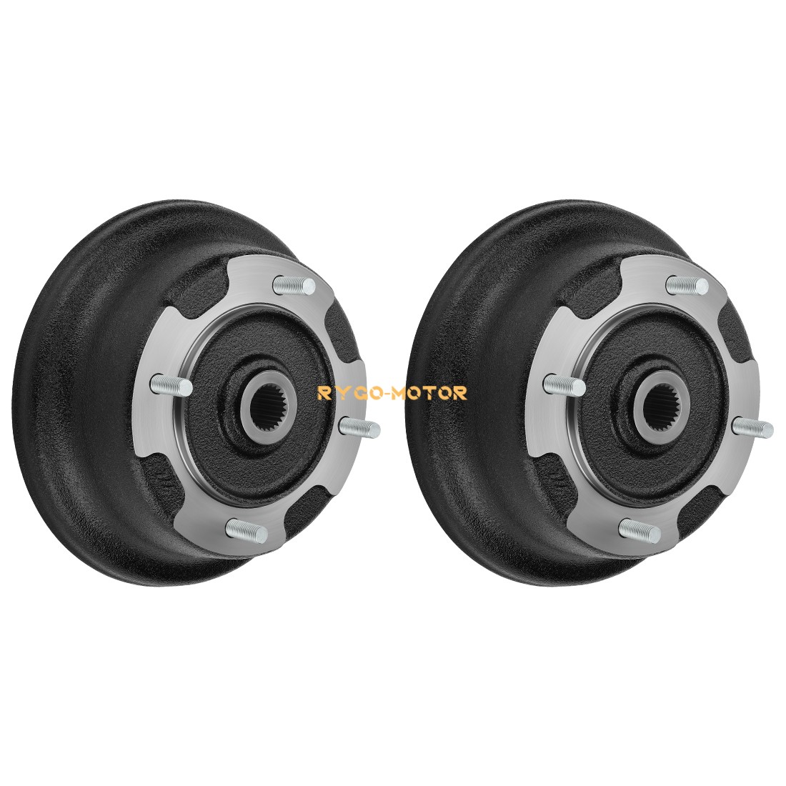 2PCS Front Brake Drum W/Bolts & Shoes Kit for Kawasaki Mule 600 610 SX KAF400 XC