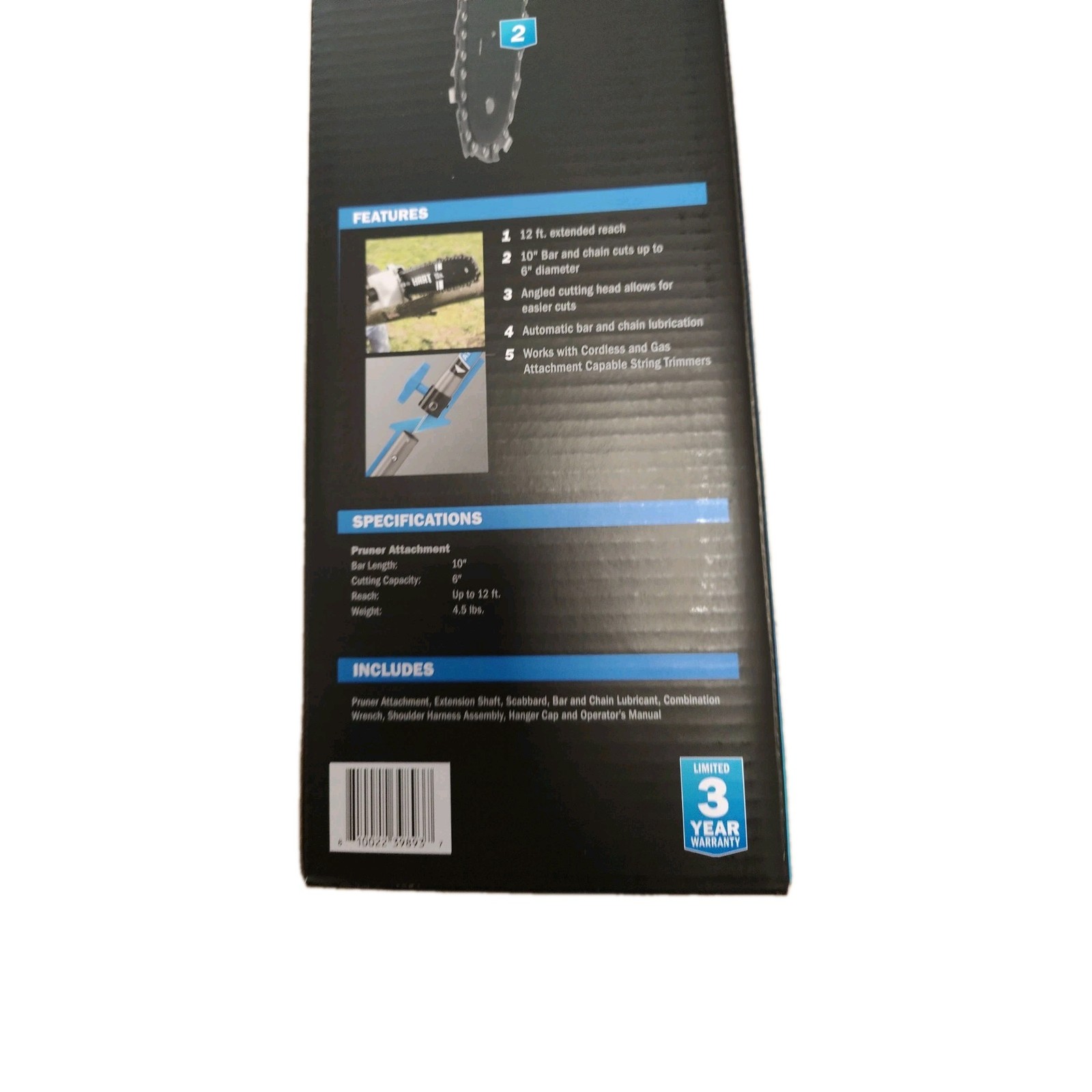 Hart PowerFit 10” Pruner Pole Saw Attachment - fits Most Capable Trimmer New !!!