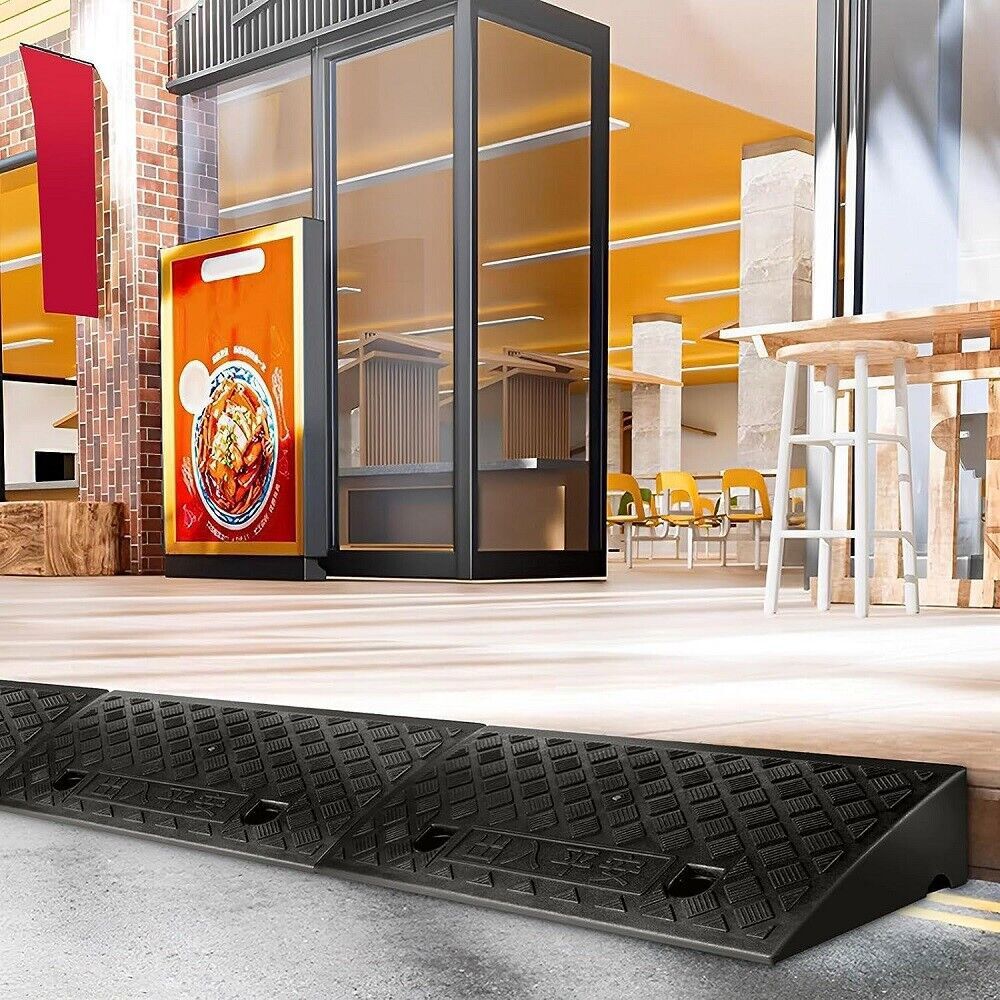 2 Pack Driveway Ramp Heavy Duty Vehicle Curb Rubber Threshold Ramp Professional