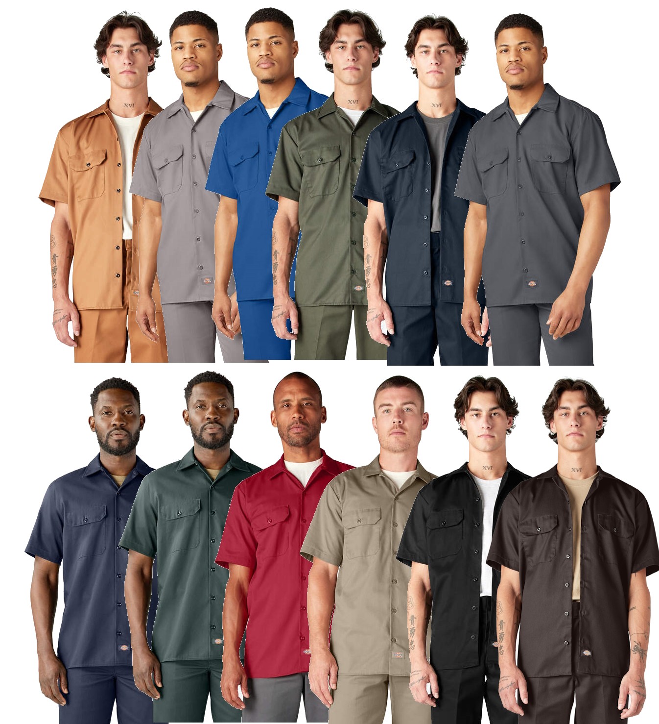 Dickies Mens Short Sleeve Work Shirt Work Wear - D1574 - New - Pick Color & Size