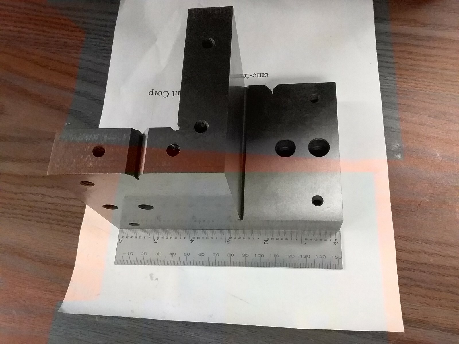 Compound ANGLE PLATE 6x4x4" Precision Ground w. tapped holes 0.0002" #PGAP-C644