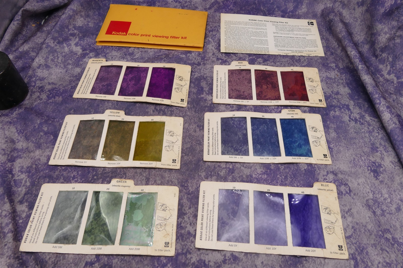 Kodak Color Print Viewing Filter Kit R-25 Complete Not all filters are usable