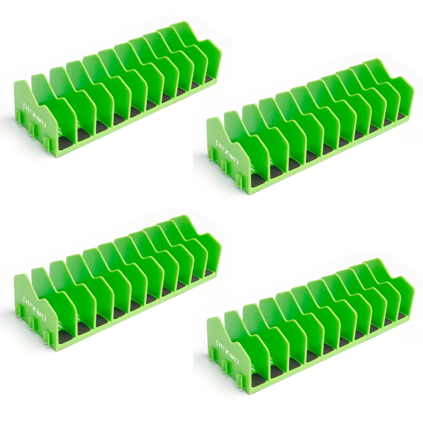 Plier Organizer & Rack (4-Pack, High-Vis Green) – 40-Slot Tool Storage for