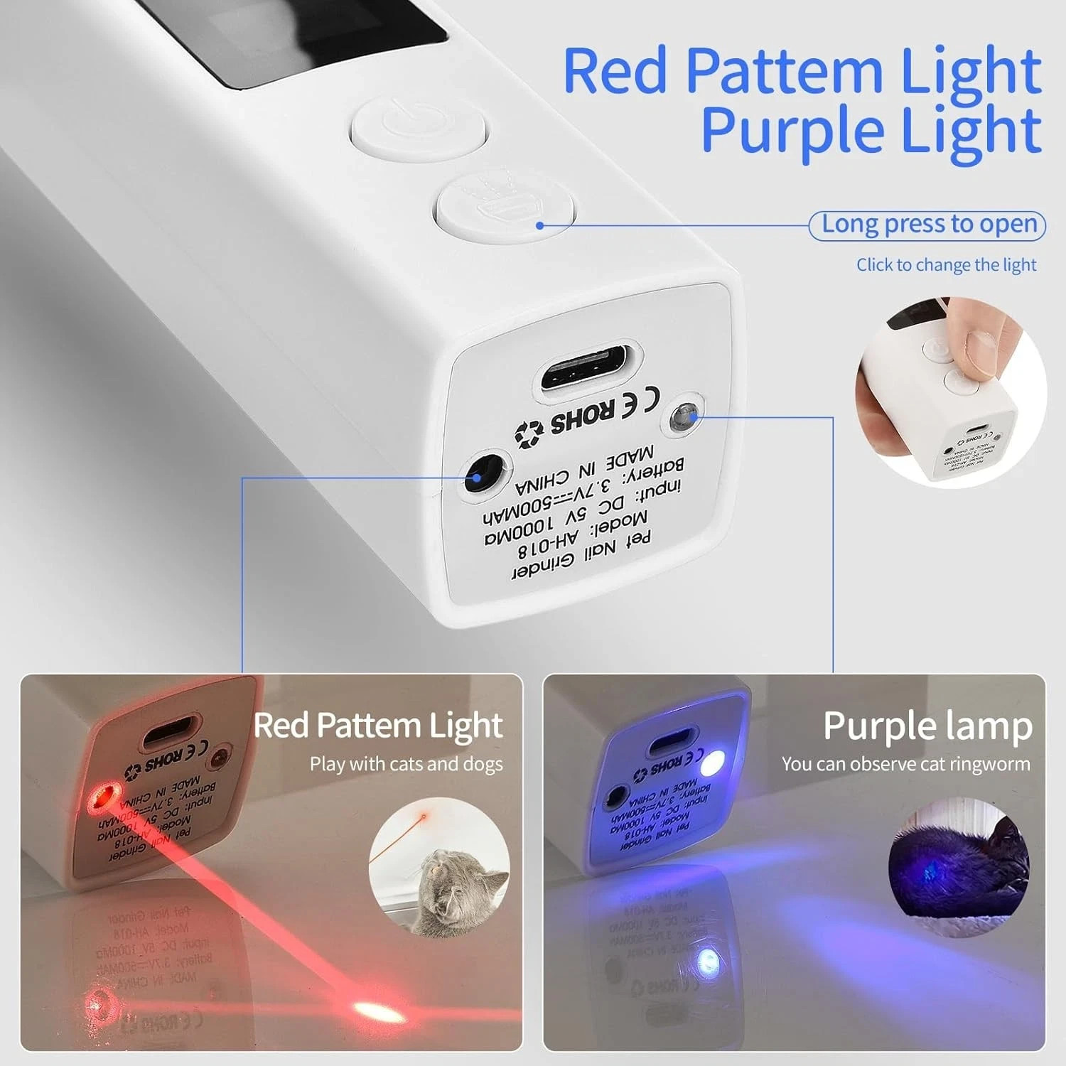 Upgraded Silent Groom Pro Nail Grinder Heusom Silent Grind Pro for Dogs Nail NEW