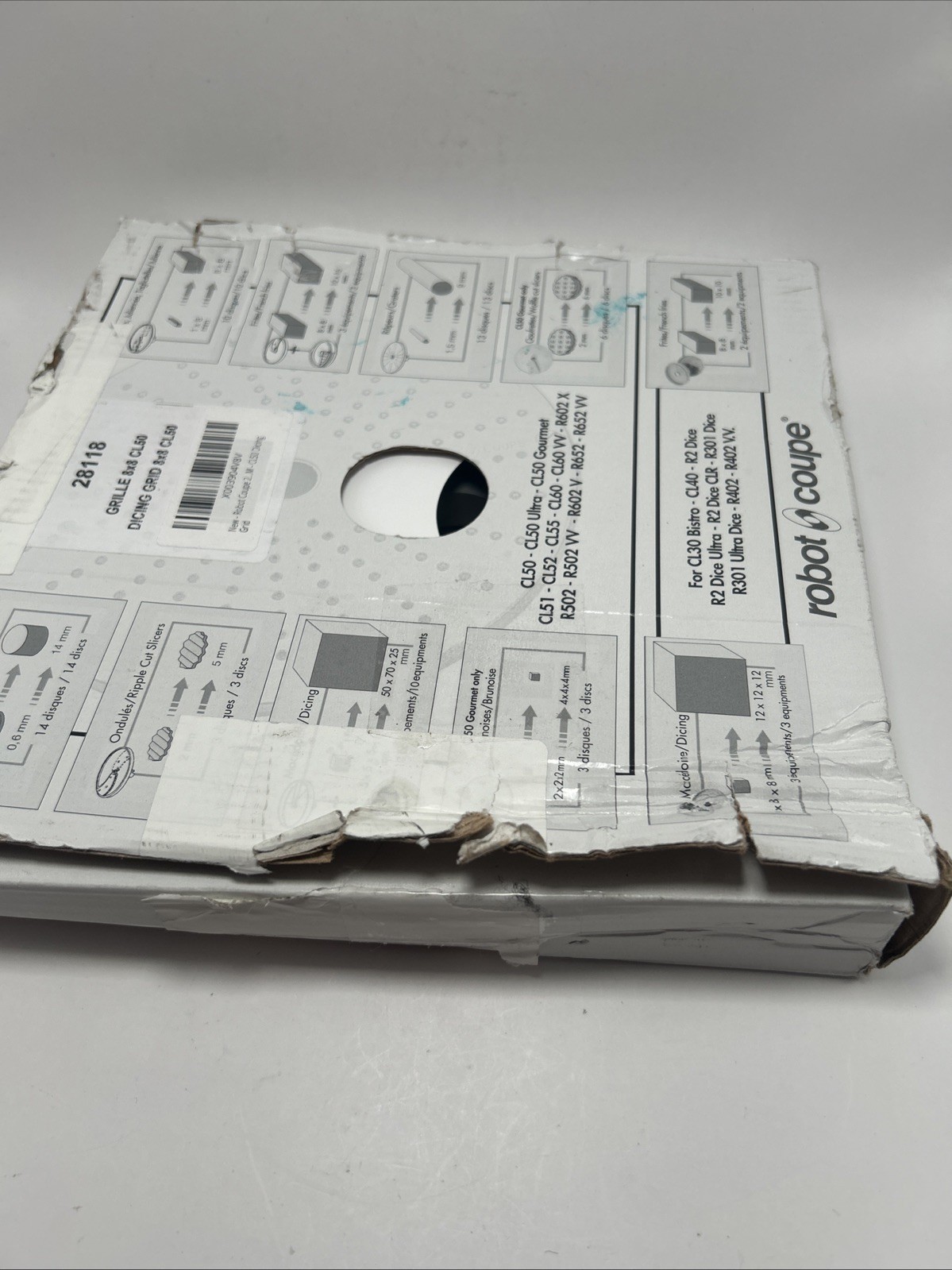 Robot Coupe - 28118 - 8 mm Dicing Grid For CL-50 And CL-52 New Damaged Box