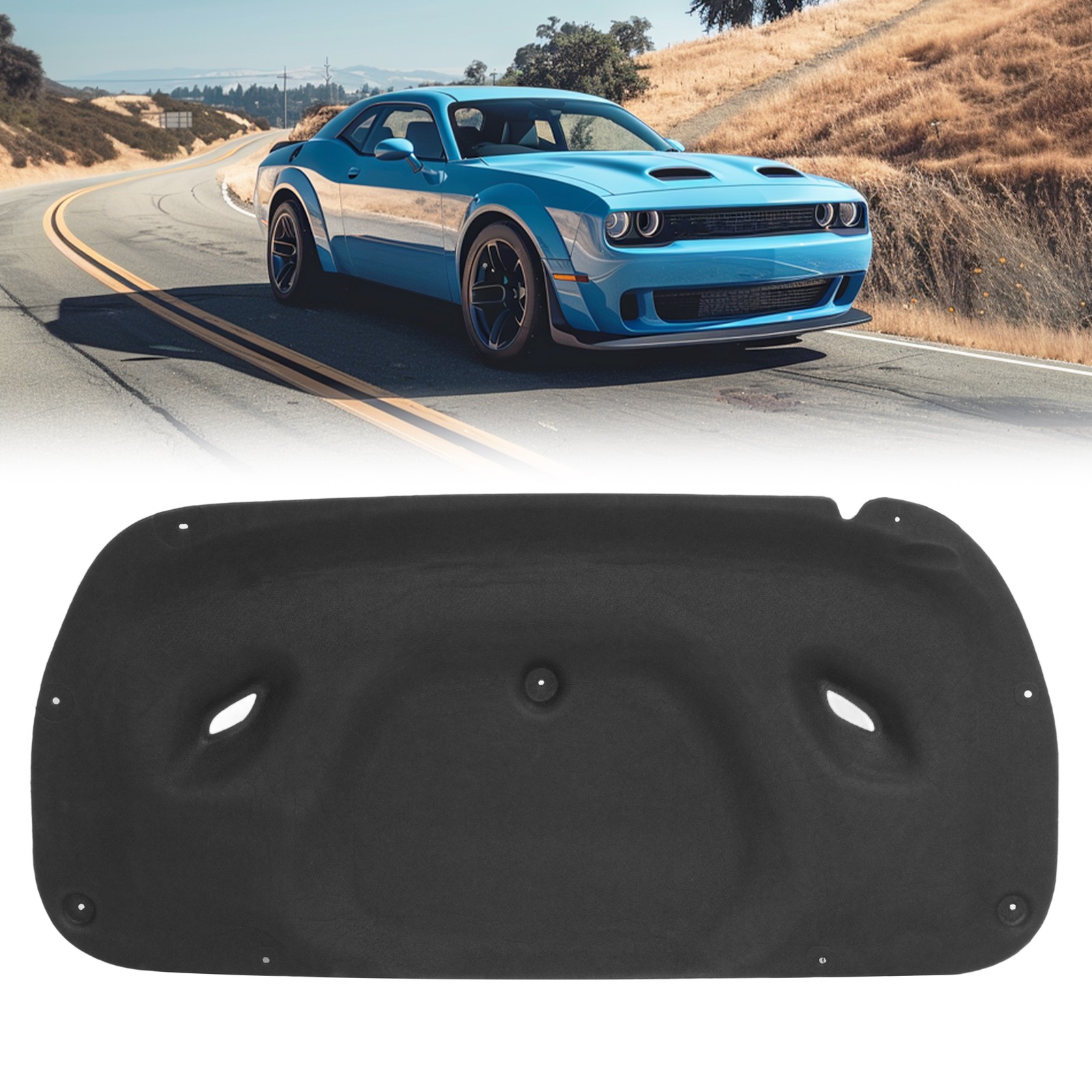 Hood Insulation Bonnet Mat Hood Silencer Pad For Dodge Challenger 2015-2023